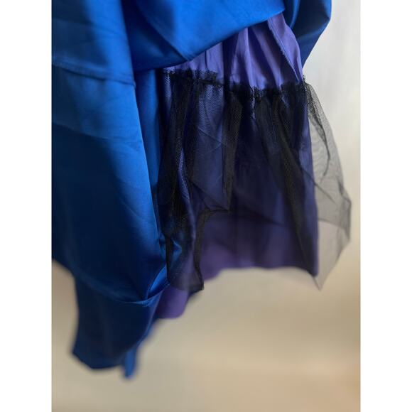 ADRIANNA PAPELL ARCADIA SLEEVELESS HIGH LOW BALL GOWN YVES BLUE SIZE 8 NWT - Picture 11 of 15